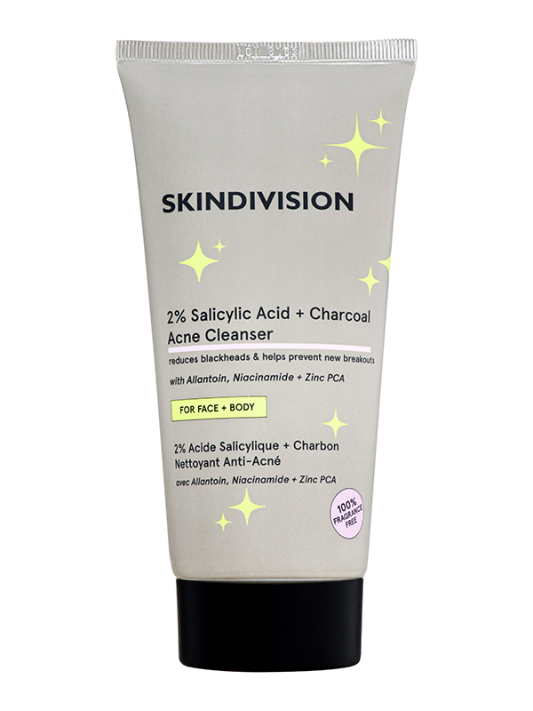 SkinDivision - 2% Salicylic Acid + Charcoal Acne Cleanser