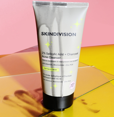 SkinDivision - 2% Salicylic Acid + Charcoal Acne Cleanser